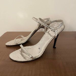 Stuart Weitzman Silver heel sandals, size 7.5